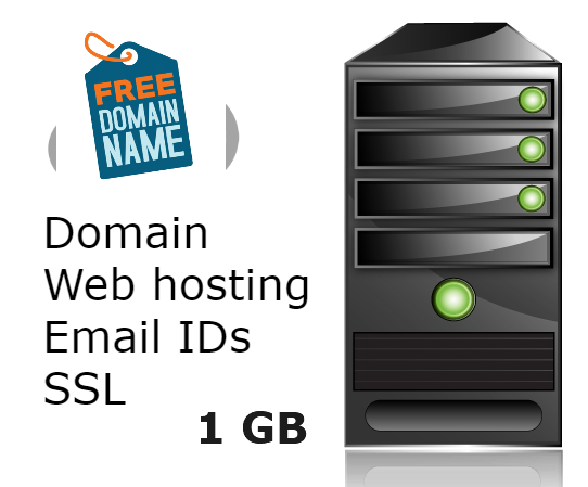 1 GB Web Hosting with free domain