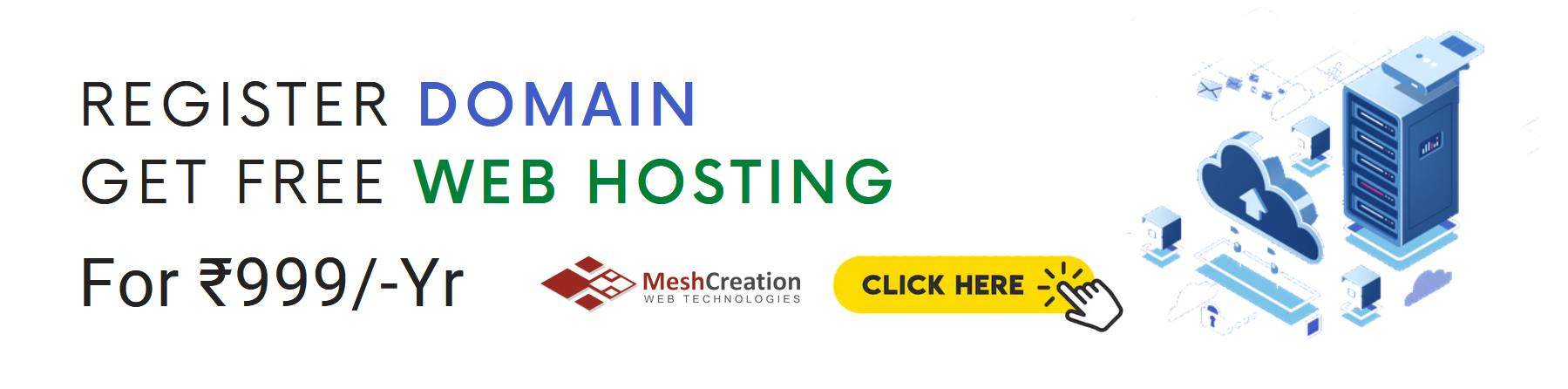 Domain Registration get free hosting